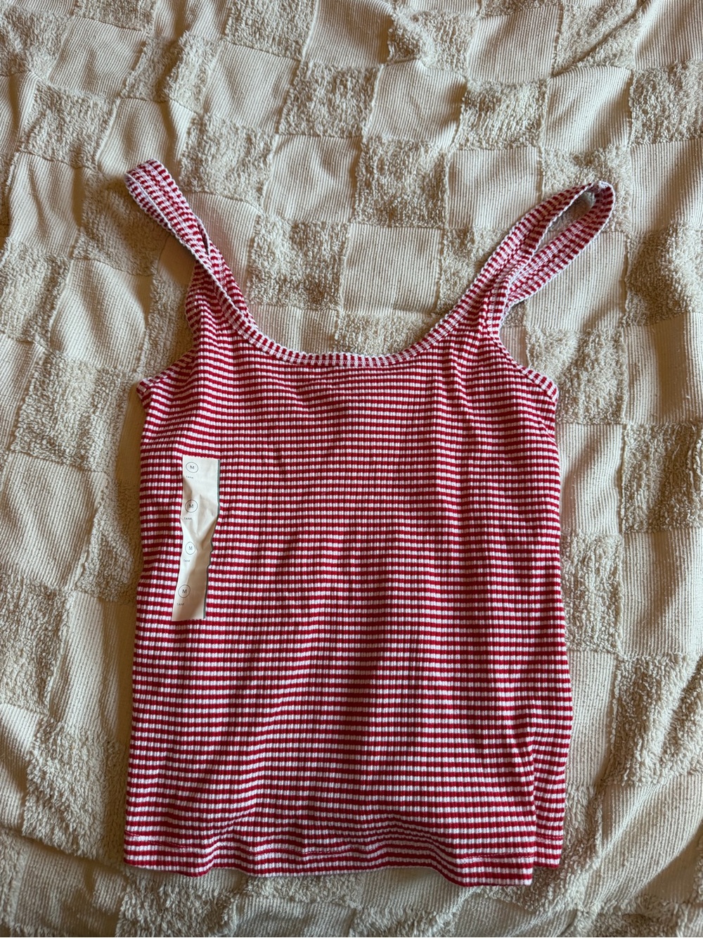 Universal Thread Red and White Striped Tank Top